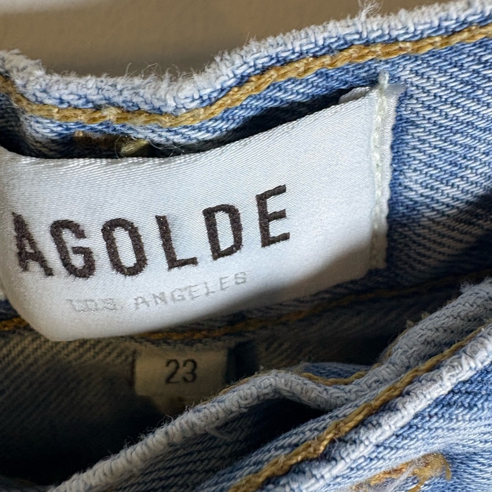 Agolde Dee Jean Shorts with Rolled Hem - Picture 3 of 4